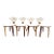 Nuevo Satine Dining Chairs With White Leather Seats - Set of 4 For Sale