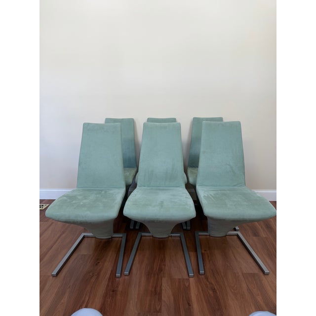 Contemporary Rolf Benz 7800 Cantilever Dining Chairs Set For Sale - Image 3 of 11
