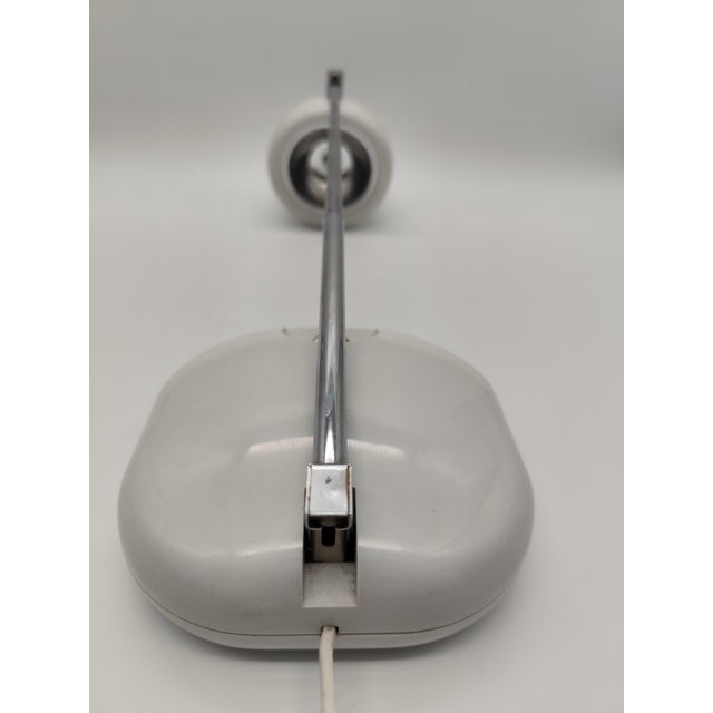 Metal Vintage Space Age Telescopic Table Lamp in White by Hustadt-Leuchten, 1970 For Sale - Image 7 of 10