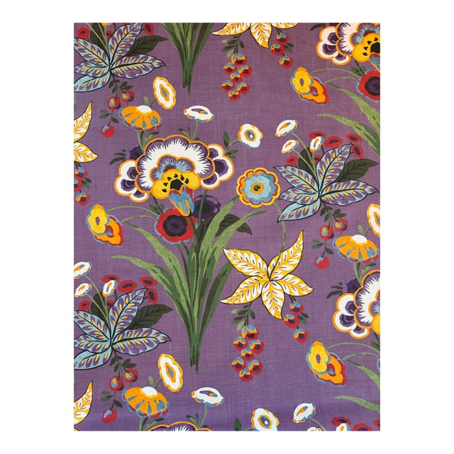 Thibaut F920850 Pasadena Plum Fabric 1 7/8 Yards For Sale