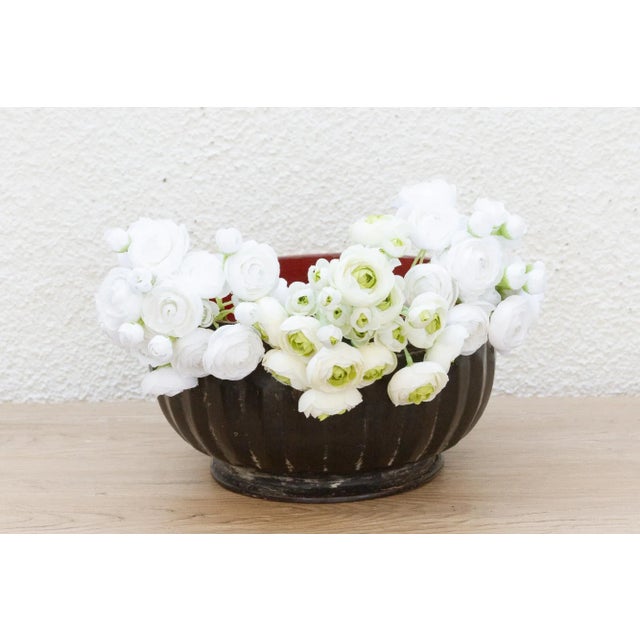 Wood Antique Black & Red Sculptural Burmese Vessel For Sale - Image 7 of 7