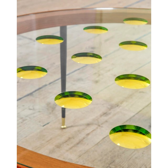 Coffee Table with Golden Details from Cristal Art, 1960 For Sale - Image 4 of 7