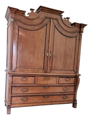 Empire Dutch Demountable Oak Cabinet with Hidden Secretary, 1820s