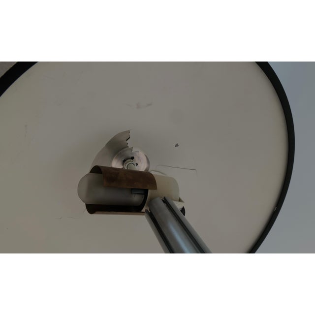 Postmodern Table Lamp with Black Cone Shade and Brushed Aluminum Stem, 1980s For Sale - Image 11 of 13
