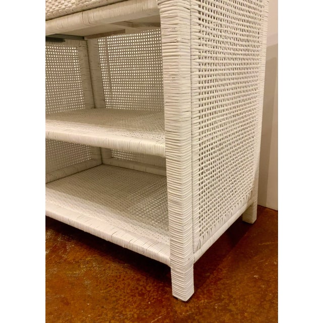 Modern Goods Organic Modern White Rattan Isla Nightstand For Sale In Atlanta - Image 6 of 7