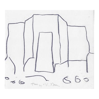 1994 Norbert Voelkel Taos Drawing For Sale