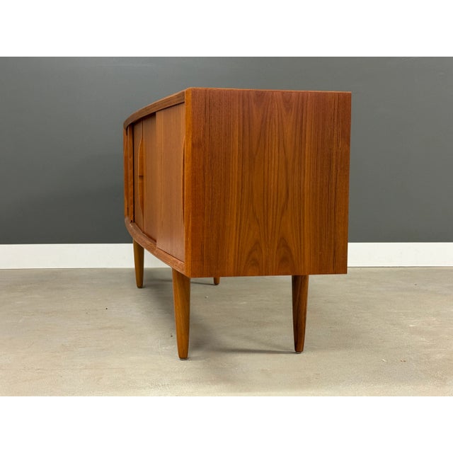 Mid-Century Modern 1950s Refinished 79” Danish Modern Teak Sideboard Credenza For Sale - Image 3 of 10