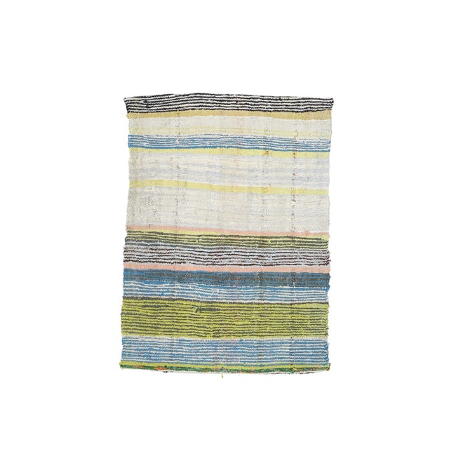 Vintage Turkish Hand-Knotted Wool Cotton Beige Kilim Area Rug For Sale - Image 11 of 11