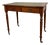 Antique English Style Wooden Writing Table with Leather Top and Drawers, 1930s For Sale