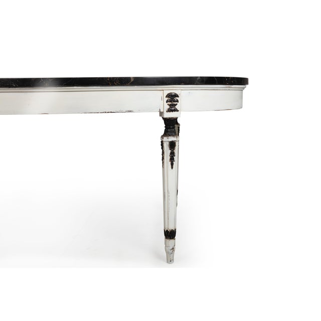 Napoleon III Ovular Dining Table With Nero Portoro Marble Top For Sale - Image 9 of 18