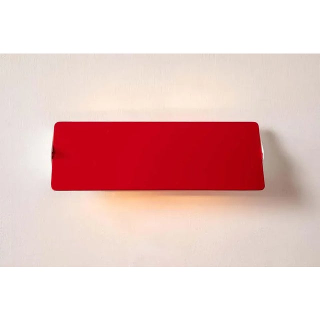 Not Yet Made - Made To Order Large Charlotte Perriand 'Applique à Volet Pivotant Double' Wall Light in Red For Sale - Image 5 of 12