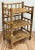 Mid 20th Century Vintage Scorched Bamboo Three Tier Etagere Shelf For Sale - Image 5 of 11
