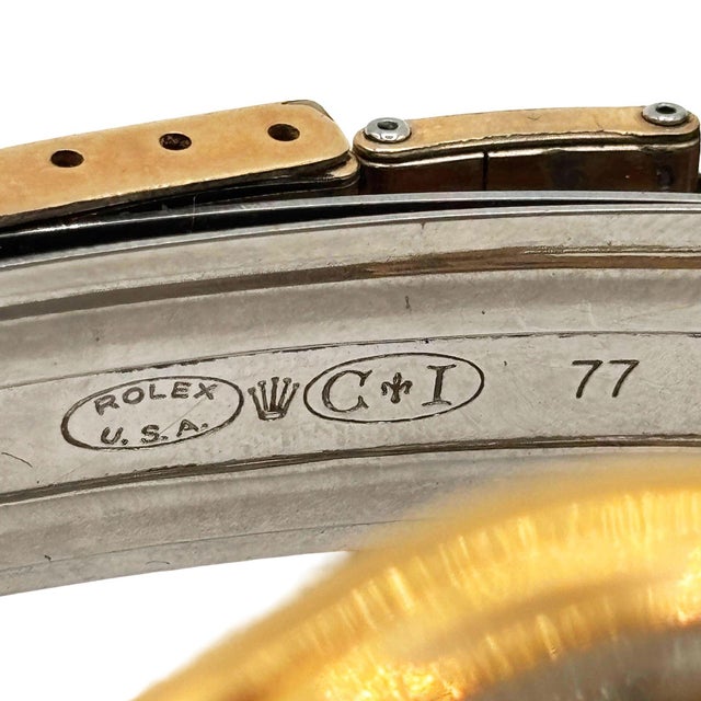 1947 Rolex Oyster Bubbleback “Elegante” Gold-Plated Wristwatch W California Dial For Sale - Image 9 of 10