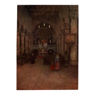 1905 Italian Original Print - Interior of the Cathedral - From Book Florence & Some Tuscan Cities (1905) For Sale