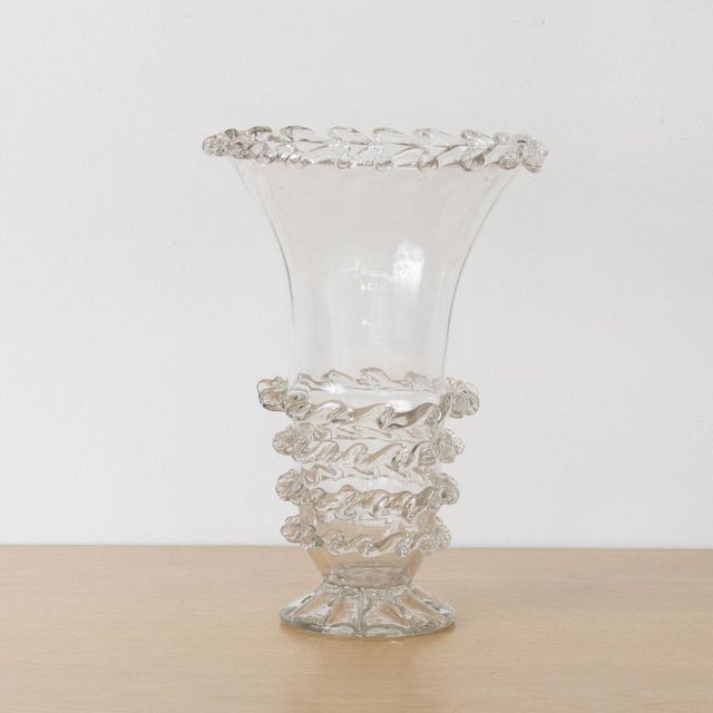 1930s Spanish Scalloped Glass Vase For Sale In Los Angeles - Image 6 of 10