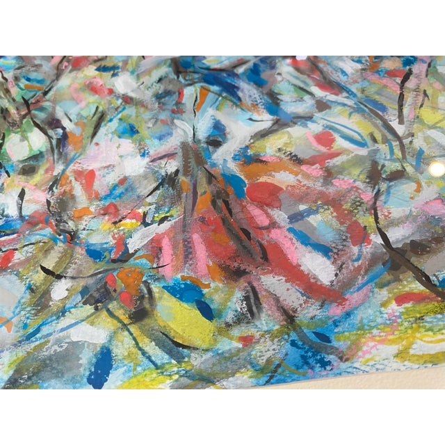 Original Framed Abstract Expressionist Watercolor on Paper by Francisco Peña For Sale - Image 4 of 8