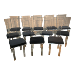 Modern Lucite Dining Chairs - Set of 6