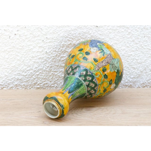 Ceramic Antique Chinese Famille Rose Vase For Sale - Image 7 of 9