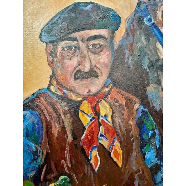 This cow knows her power; her man’s shirt is color-coordinated to her bridle. It would be hard to imagine any cocky tech...