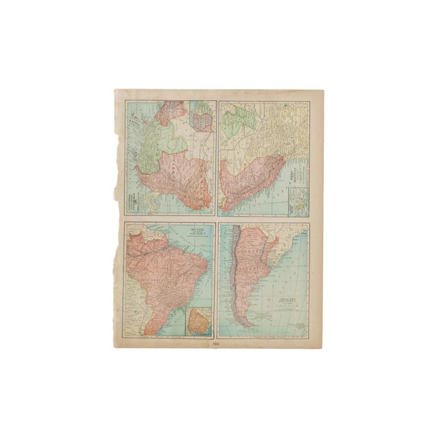 1900 - 1909 Cram's 1907 Map of Brazil For Sale - Image 5 of 5