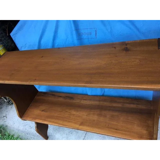 Wood Antique Wooden Bookcase Shelf For Sale - Image 7 of 10