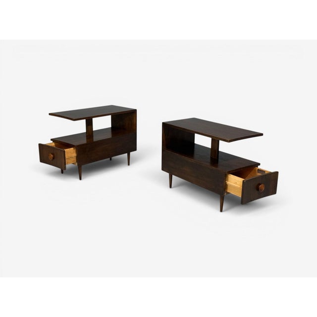 1940s Gilbert Rohde, Rare Paldao End Tables, Walnut, Usa, 1940s For Sale - Image 5 of 17