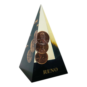 Lucite Penny Paperweight - Reno