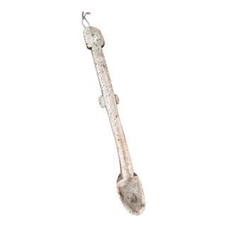 19th Century French Country Hand-Carved Wooden Spoon For Sale