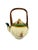 Asian Modern Bat Trang Vietnamese Ceramic Teapot, 6 Teacups & Dessert Tray With Striking Hand Painted Lotus Motif - Set of 8 For Sale - Image 12 of 17