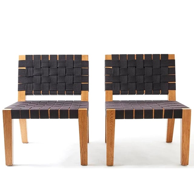 1960s Webbed Jens Risom Style Side Chairs - a Pair For Sale - Image 9 of 9