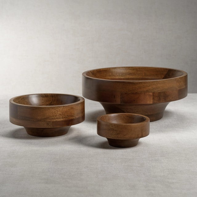 This hard-working and durable mango wood serving bowl features a walnut finish, which means your favorite salads or fruits...