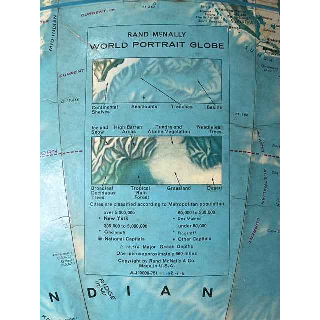 VTG Rand McNally 17" Topographical Globe With Metal Base - Soviet Union For Sale - Image 14 of 14