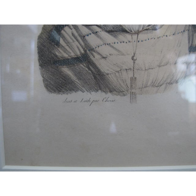 Early 19th Century Louis Choris Hand Tinted C1822 Lithograph Plate III 3 Aleutian Natives For Sale - Image 5 of 5