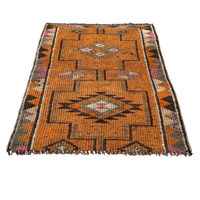Brown Vintage Kurdish Traditional Herki Rug, 1930s For Sale - Image 8 of 11