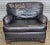 Store Item: Southwood Large Blue Leather Club Arm Chair made in North Carolina, USA Description: Chair features a high...
