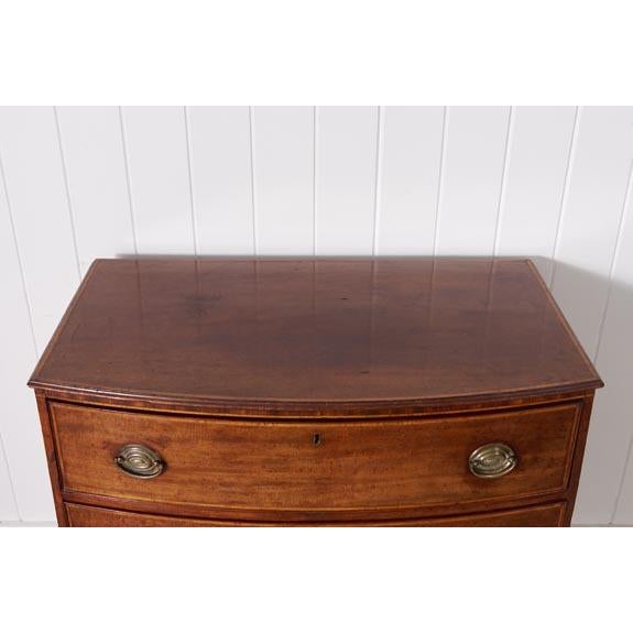 Early 19th Century Mahogany Inlaid Bowfront Chest For Sale - Image 9 of 10