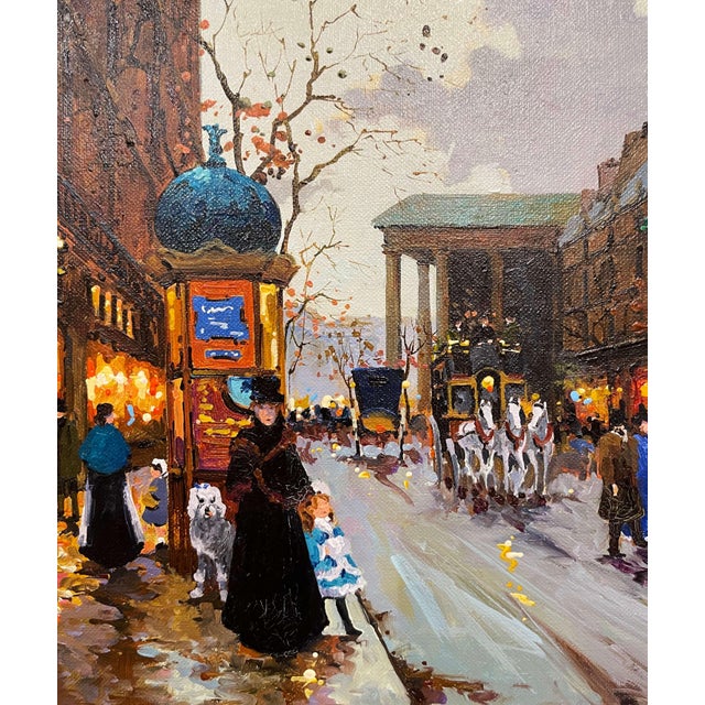 Pair of Mid-Century Paris Street Scenes Paintings by Robert Lebron, Framed For Sale - Image 11 of 18