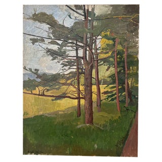 William Müller, L'orée du sentier, Oil on Canvas For Sale