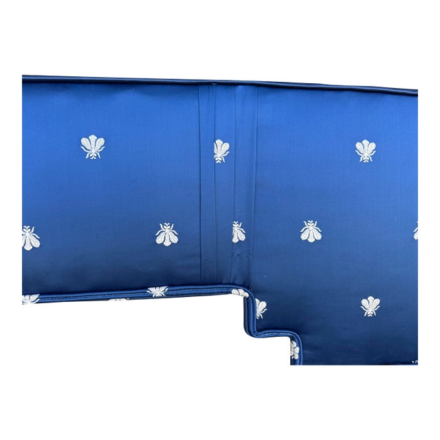Coastal Vintage French Empire Inspired Napoleonic Bee Navy Window Cornice / Valance For Sale - Image 3 of 9