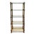Mid-Century Brass Glass Étagère Bookcase Display For Sale