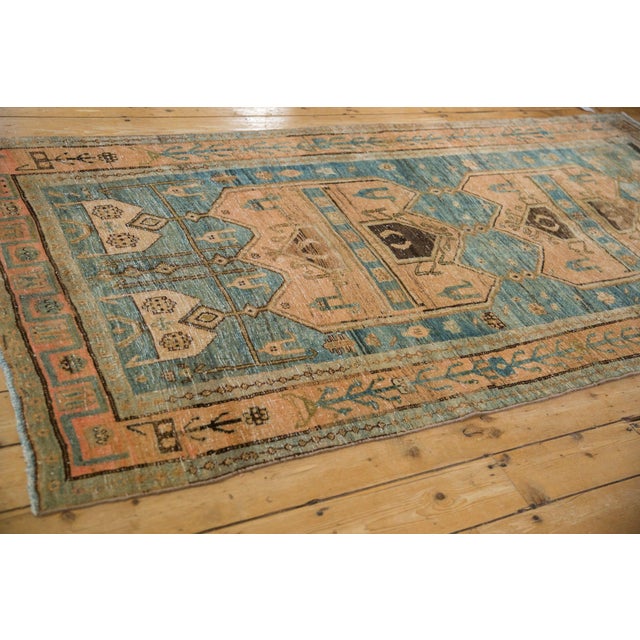 1940s Vintage Persian Bijar Blossom Medallion Wool Runner For Sale In New York - Image 6 of 11