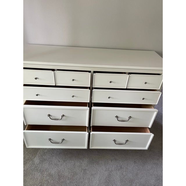 White Ethan Allen Paeton Double Dresser For Sale - Image 8 of 11