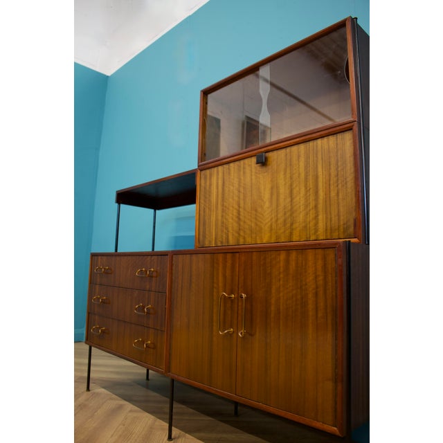 Shelving Unit Desk in Teak and Walnut from Vanson, 1950s For Sale - Image 4 of 13