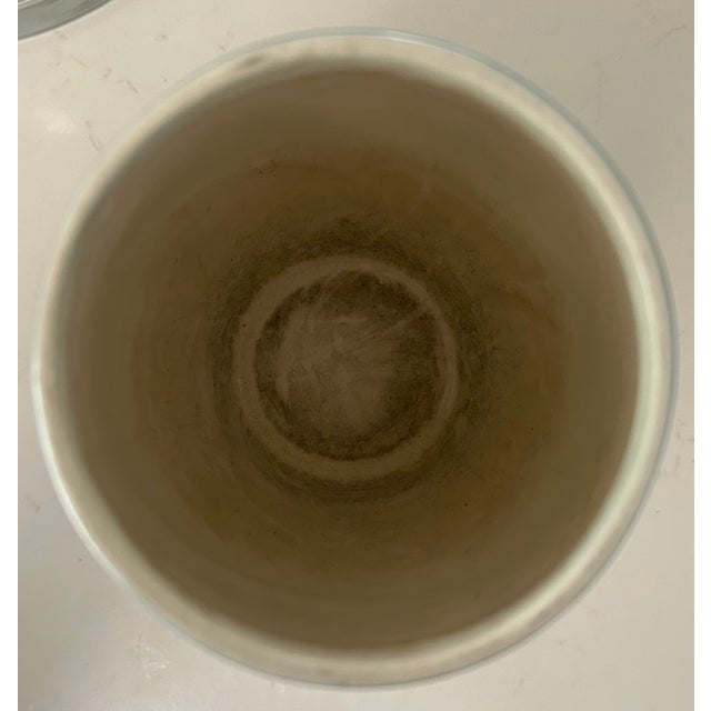 1960’s Vee Jackson California Pottery Hand Decorated Gilded Chalice Vase For Sale - Image 4 of 7