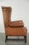 Sheepskin Wing Armchair in Warm Cognac Color For Sale - Image 3 of 13