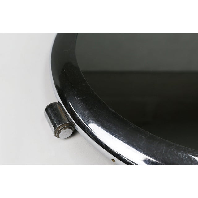 Silver Art Deco Chrome and Mirror Serving Tray, Belgium, 1930s For Sale - Image 8 of 11