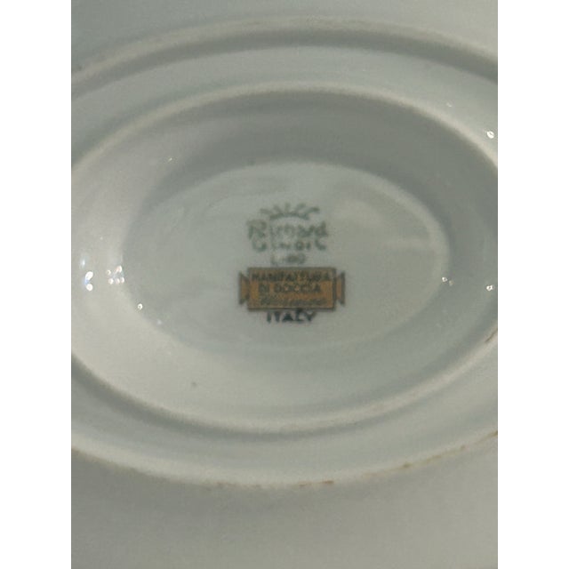 Late 20th Century Richard Ginori Porcelain “Pincio Red” Gravy Boat With Attached Underplate For Sale - Image 9 of 9