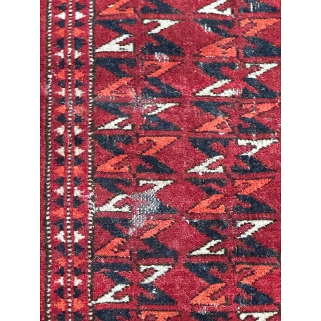 19th Century Antique Distressed Tribal Turkmen Rug, 1890s For Sale - Image 5 of 18