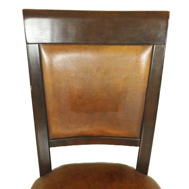 Mid 20th Century French Leather Dining Chairs, Set of 6 For Sale - Image 6 of 10