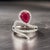 Natural Ruby Diamond Ring 6.5 14k W Gold 2.32 TCW Certified For Sale - Image 13 of 18